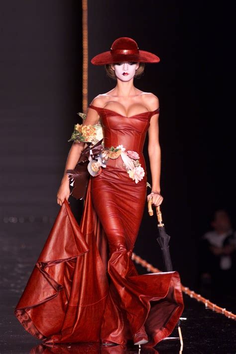 john galliano runway dress.